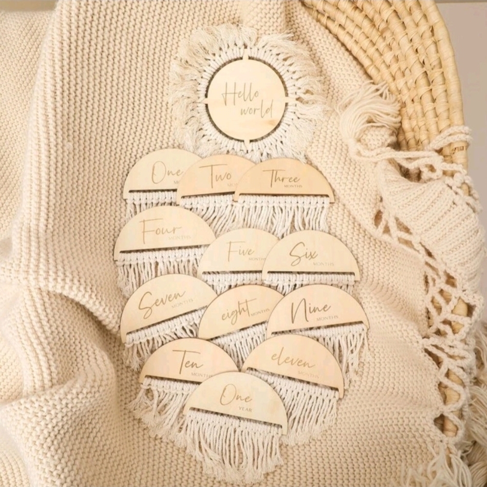 Macrame Fringe Milestone Set